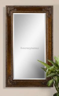   73 ORNATE DARK Wood Wall Mirror Extra Large Full Length Floor Leaner