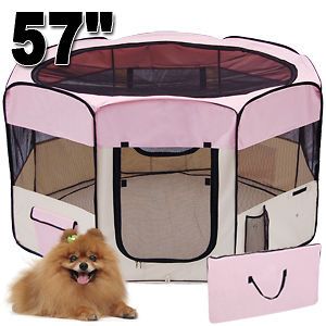 57 2 door pet tent puppy dog playpen excercise kennel