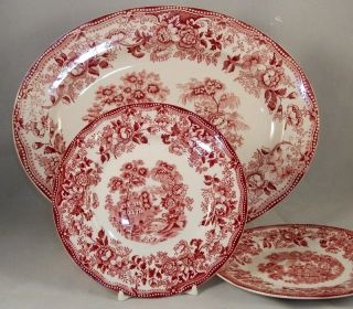 alfred meakin tonquin pink 12 platter 2 bread plates time