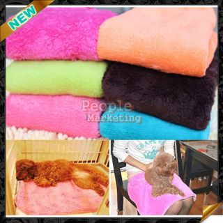   Pet Dog Cat Cozy Warm Coral Fleece Thermal Quick Dry Blanket Brand New