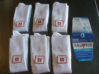 pr white socks graduated compression massaging circulatory MediPeds 