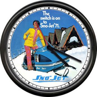 Sno Jet SST 1971 Snowjet Snowmobile Racing Dealer Retro Vintage Sign 