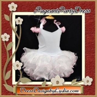 063Z American Beauties Pageant Girl White Pageant Cupcake Dress 