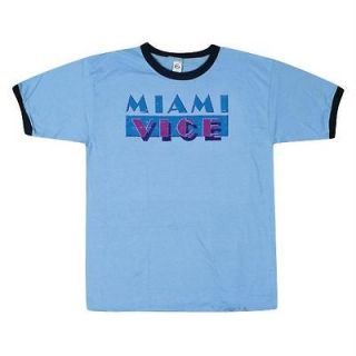 miami vice logo ringer t shirt