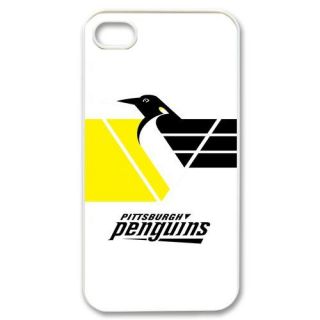   penguins ice hockey iPhone 4 or 4S Plastic white case cover 02304