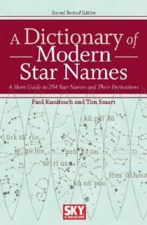 Dictionary of Modern Star Names A Short Guide to 254 Star Names and 
