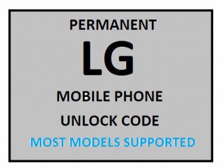 LG Mobile Phone Unlock Code   KP501, KP500, KS360, KU990 & More