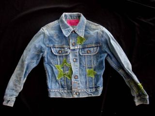 firefly girl s denim decorated jean jacket size 10
