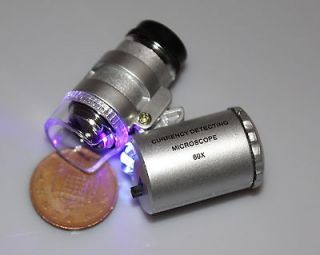   60X LED UV Light MICROSCOPE Magnifier Loupe for SCRAP SILVER & GOLD