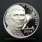 2006 s jefferson nickel monticello gem proof dcam expedited shipping