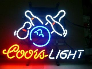 coors light bowling logo beer bar pub neon sign m43