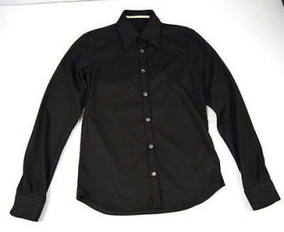carol christian poell black ls button shirt 48 italy