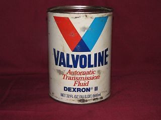 Vtg Valvoline Oil Gas Co.Cardboard Composite Full Dexron II 