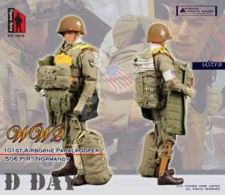 FIGURE HOME WWII Normandy D DAY US 101st Airborne Paratrooper 1/6 