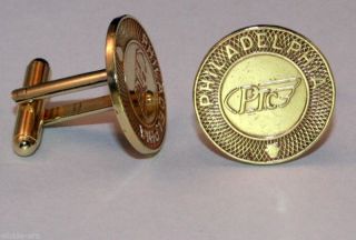 new cufflinks vintage pa philadelphia ptc trolley token time left