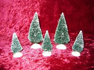 PINE TREES 5 SNOWY 2 4 Lemax Village Christmas Decor S HO N Train 