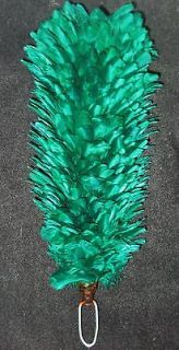   Light Infantry Officers 8 inch Hat Feather Plume, Green , New