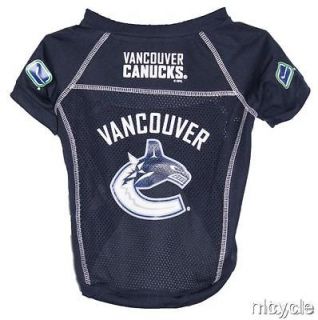 Vancouver Canucks NHL Pet Dog Dark Blue Jersey Shirt Size S M L XL