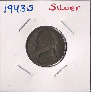 1943 S 35% SILVER JEFFERSON NICKEL ~I HAVE ALL 1940 1949 P D S NICKELS