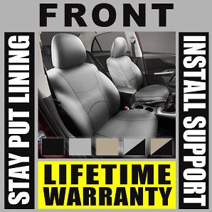 SOLID GRAY FRONT CAR SEAT COVERS SET   OEM Bucket 2 Pc Pair Truck SUV 