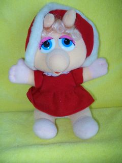 10 henson miss piggy red dress hat plush stuffed animal