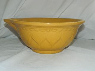 Antique Early 1900s Yellow Ware Batter Bowl Ohio Origins