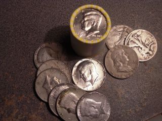 half dollar bank roll $ 10 unsearched old silver