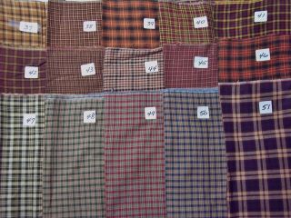   100% cotton fabrics plaid Old Glory Country Cupboard Rustic Woven