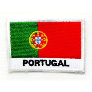 I0191 Portugal Portugese Flag 2x3 Sew or Iron On Patch Embroidered 