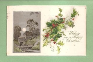 catherine klein signed vintage 1906 christmas postcard 