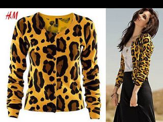 2012 Fashion Stylish Leopard Print Svelte Design Sweater Cardigan Tops 
