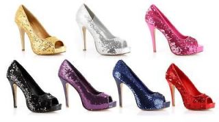 inch heel open toe glitter pumps more options us