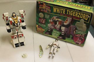 Mighty Morphin Power Rangers White Tigerzord with White Ranger and Box