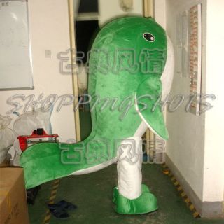 green CARTOON Whale MASCOT COSTUME R00386 Fancy Dress adult one size 