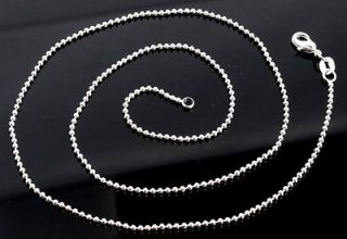   wholesale lot Europe style Silver 2.0mm Beads Chain Necklace 30 p767