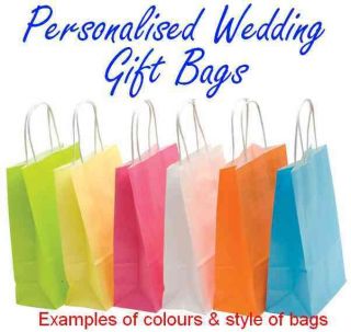 PERSONALISED WEDDING GIFT BAGS WITH TISSUE PAPER FOR THOSE SPECIAL 