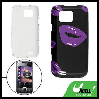 purple lip black plastic battery door for samsung s5600 from