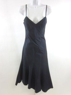 nwt renato nucci navy blue silk dress sz 36