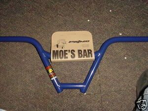 primo moes bars 4 piece chromo bmx handlebars new blue