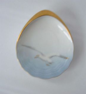   Grondahl Porcelain Figural Oyster Shell Dish Butter Salt Pin Seagull