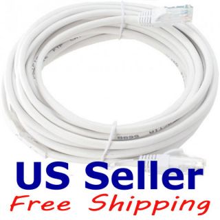 50FT RJ45 Cat5 CAT5E Ethernet LAN Network Patch Cable Cord White 15M