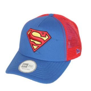 New Era Official Superman Clean Adjustable Trucker Cap (Royal Blue 