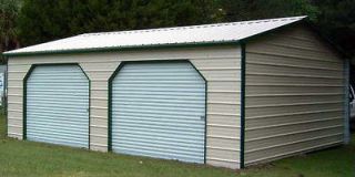Steel Building close Out Sale 20X26 Enclosed with Garage Doors