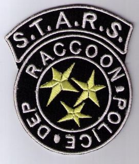 raccoon police resident evil stars patch iron on sew on