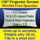 Newly listed 120 inch Spandex Projector Screen (Complete System 
