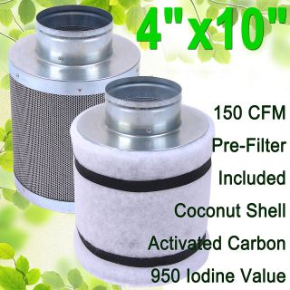   Hydroponic Air Carbon Filter Odor Control Scrubber for Inline Exhaust