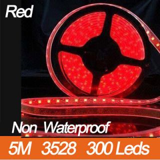 New Quality Red 3528 SMD LED Flexible Strip Tape lights 5M/300 leds