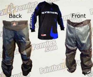 paintball pro pants and jersey combo blue system x time