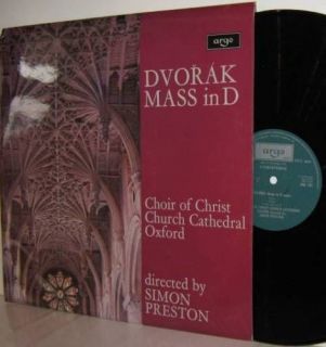 dvorak mass in d choir of christ church oxford lp