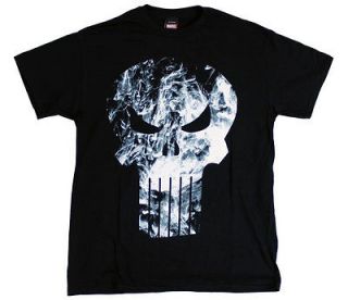 NEW THE PUNISHER SMOKE SKULL TEE T SHIRT MOVIE MARVEL LICENSED W/ TAGS 